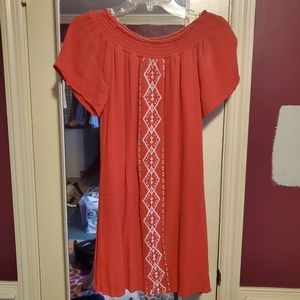 Pretty Pink Off the Shoulder Top or Short Dress/Beach Cover-up